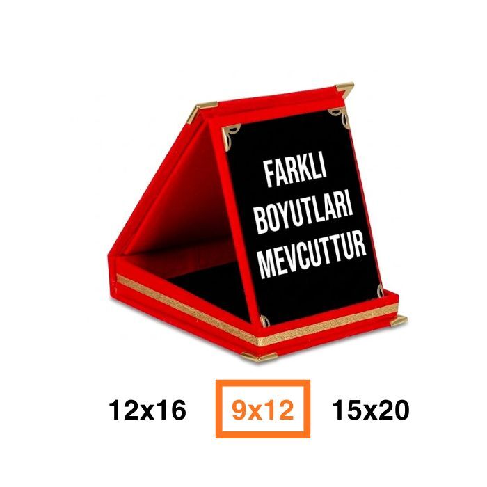 Sublimasyon Kadife Albüm Plaket Kutuları - Kırmızı - 1