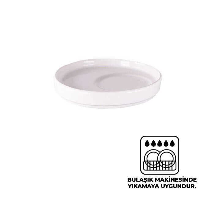 Sublimasyon Kahve Fincanı İçin Tabak beyaz - 1