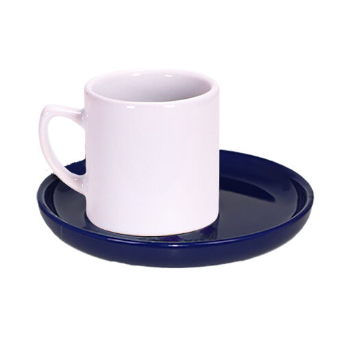 Sublimasyon Kahve Fincanı Kobalt Mavi Tabaklı - 1