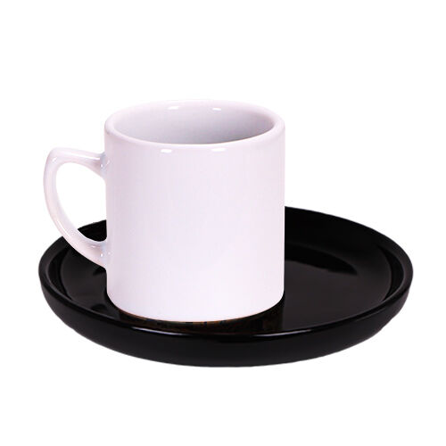 Sublimasyon Kahve Fincanı Siyah Tabaklı - 1