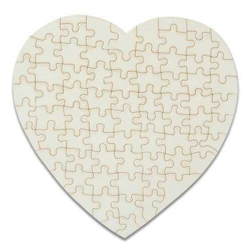 Sublimasyon Kalpli Puzzle 75 Parça Özel - 