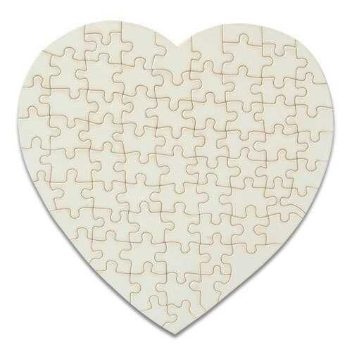 Sublimasyon Kalpli Puzzle 75 Parça Özel - 1