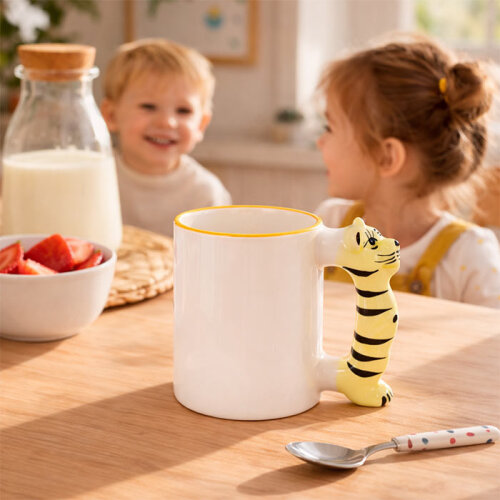 Sublimasyon Kaplan Figürlü Kupa Bardak - (1)