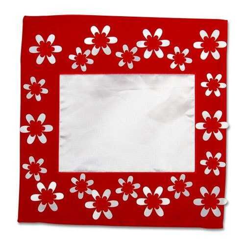 Sublimasyon Kare Çiçekli Kırmızı 40 cm Yastık Kılı - 1