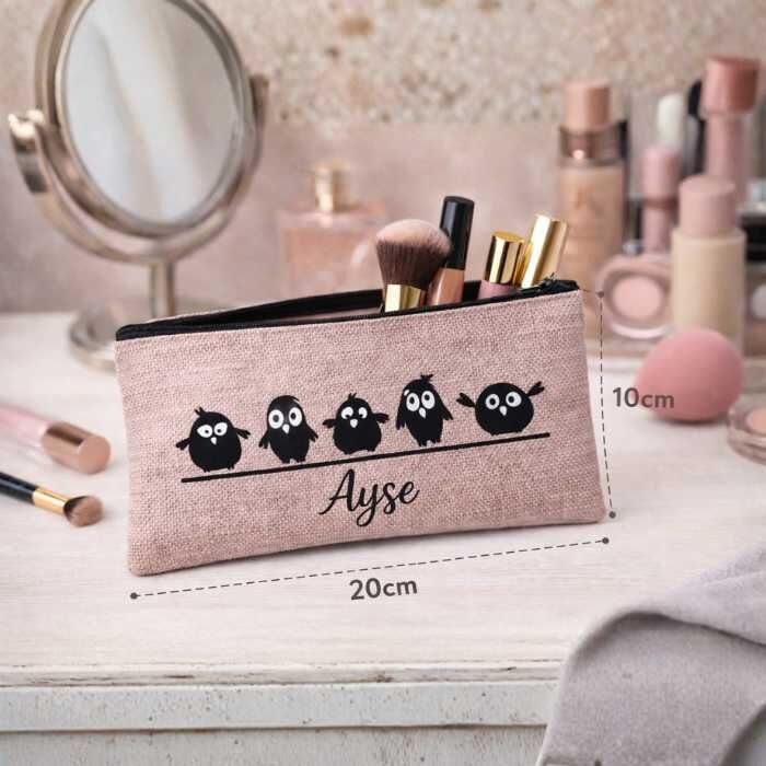Sublimasyon Keten Kalemlik / Makyaj Çantası - 2