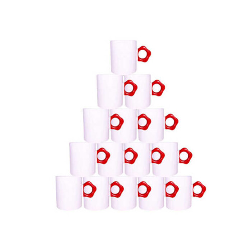 Süblimasyon Kırmızı Çiçek Saplı Kupa UC Kutusuz - 2