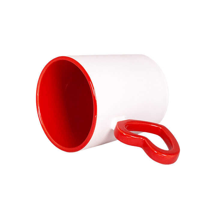 Süblimasyon Kırmızı Kalpli İçi Kırmızı Kupa UC - 4