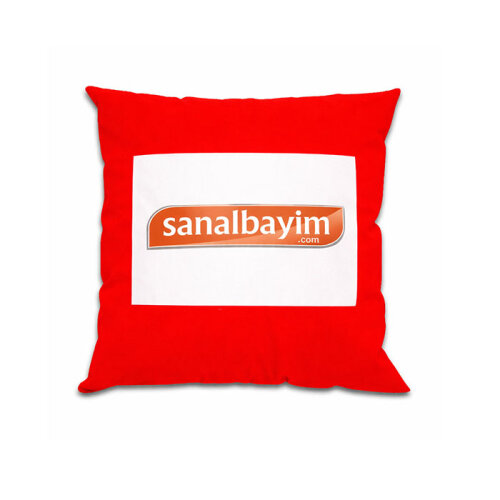 Sublimasyon Kırmızı Kare 40 cm Yastık Kılıfı - 