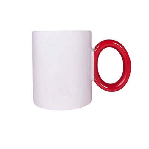 Süblimasyon Kırmızı Yuvarlak Saplı Kupa UC - (1)