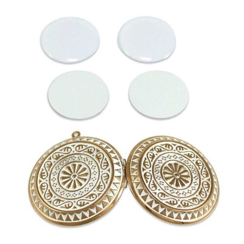 Sublimasyon Kolye Kapaklı Altın Beyaz - (1)