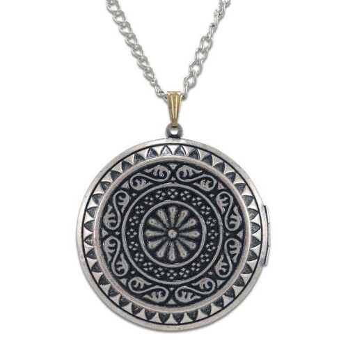 Sublimasyon Kolye Kapaklı Gümüş Antik - 