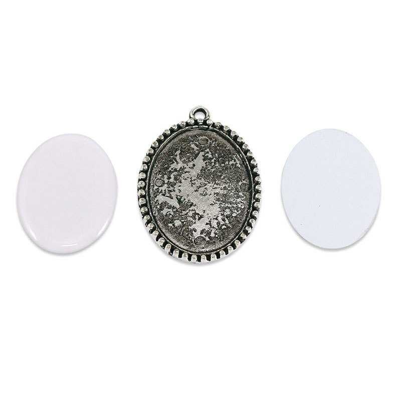 Sublimasyon Kolye TK111 Antik Nikel - 2