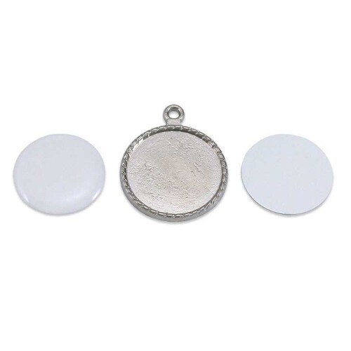 Sublimasyon Kolye TK124 Nikel - (1)