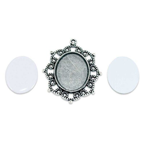 Sublimasyon Kolye TK126 Gümüş Kaplama - (1)