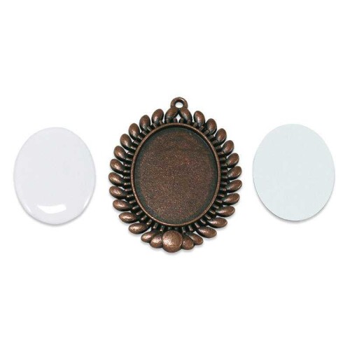 Sublimasyon Kolye TK127 Antik Bakır - (1)