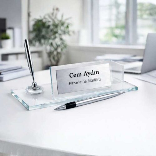 Sublimasyon Kristal Masa İsimliği KC512B Tekli G - (1)