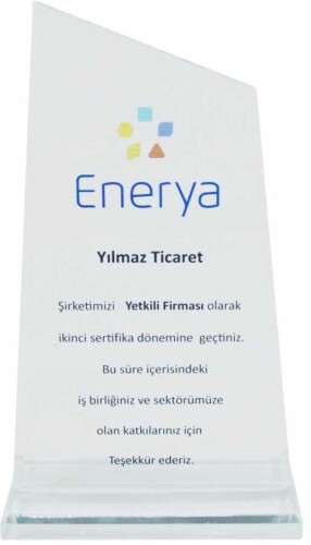 Sublimasyon Kristal Plaket Beyaz Dağ - (1)