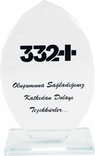 Sublimasyon Kristal Plaket Beyaz Damla - (1)