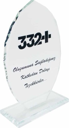 Sublimasyon Kristal Plaket Beyaz Damla - 3