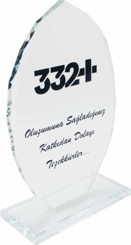 Sublimasyon Kristal Plaket Beyaz Damla - 3