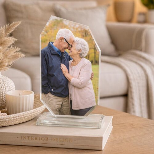 Sublimasyon Kristal Plaket Beyaz Lale - (1)