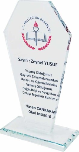 Sublimasyon Kristal Plaket Beyaz Safir - 