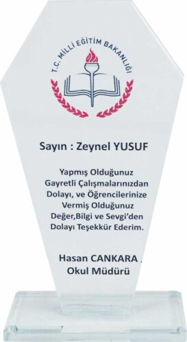 Sublimasyon Kristal Plaket Beyaz Safir - (1)