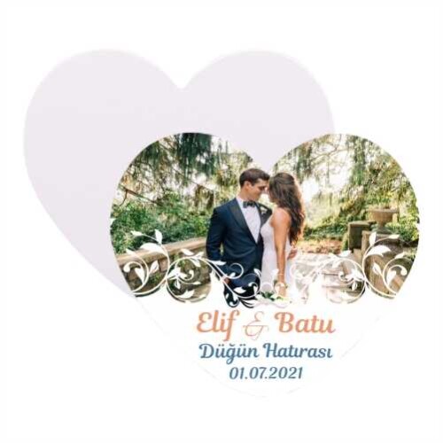 Sublimasyon Magnet Büyük Kalp - 