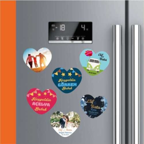 Sublimasyon Magnet Büyük Kalp - (1)