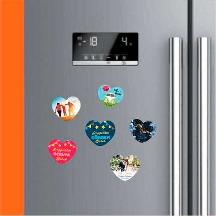 Sublimasyon Magnet Küçük Kalp - 2