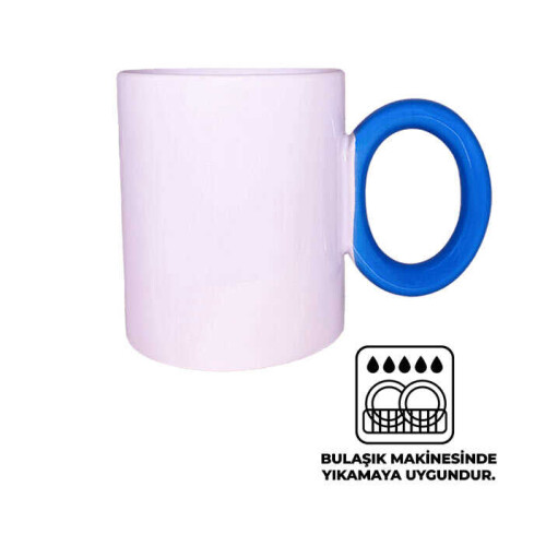 Süblimasyon Mavi Yuvarlak Saplı Kupa UC - 
