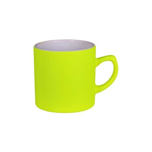 Sublimasyon Neon Mat Sarı Kahve Fincanı TK - 