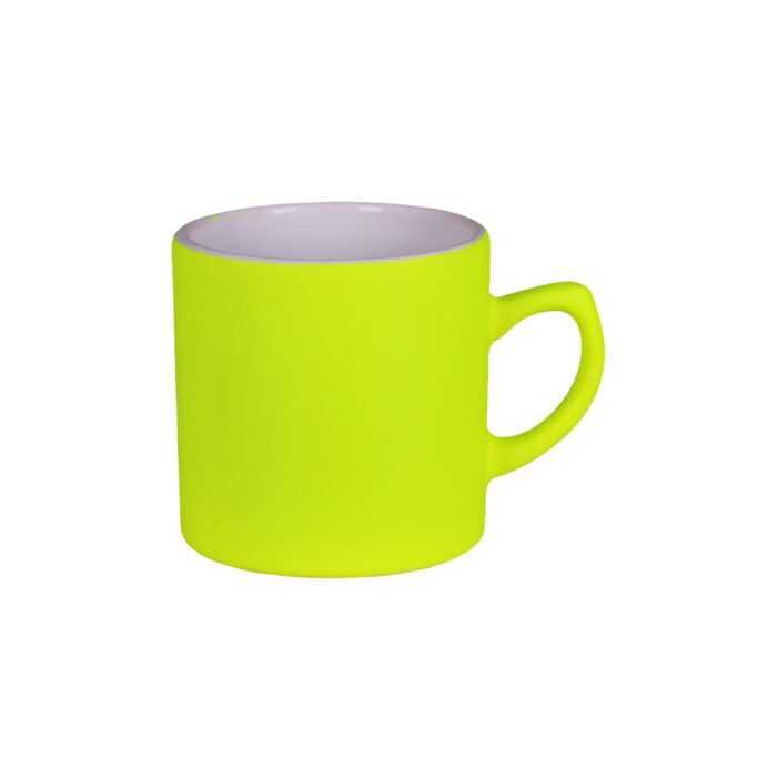 Sublimasyon Neon Mat Sarı Kahve Fincanı TK - 1