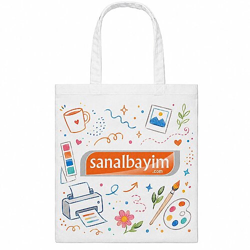 Sublimasyon Pamuklu Çanta - Liva - 