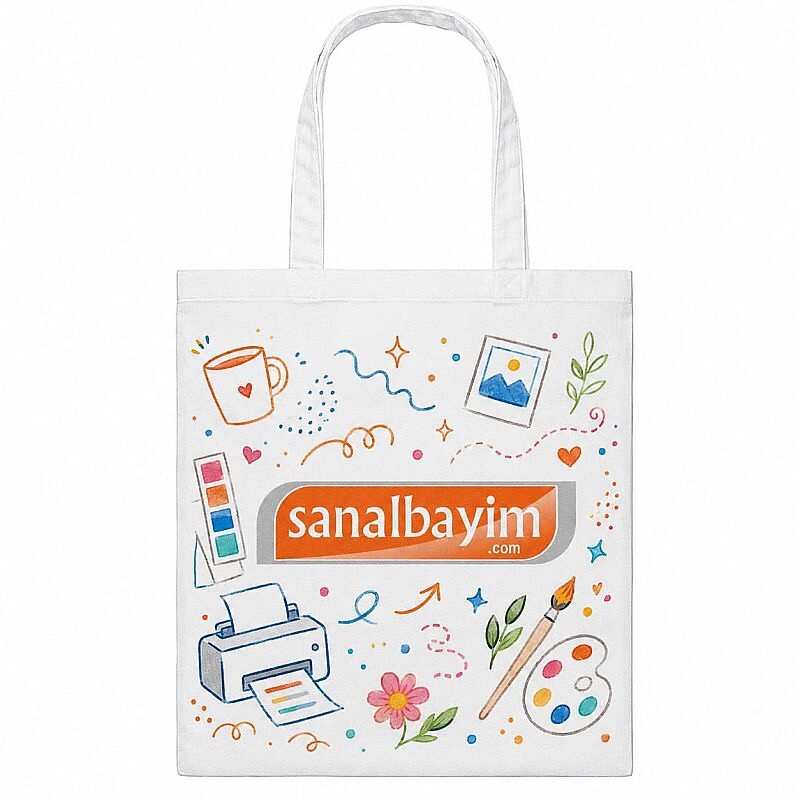 Sublimasyon Pamuklu Çanta - Liva - 1