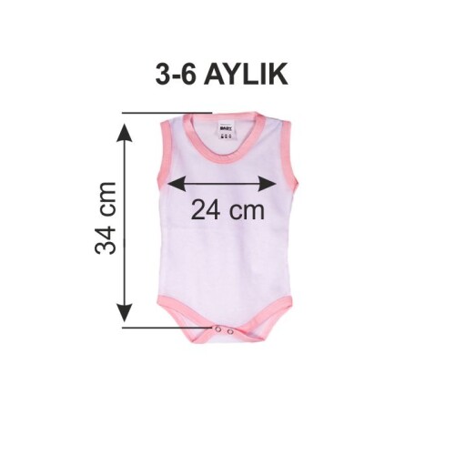 Sublimasyon Pembe Askılı Bebek Zıbını 3-6 Ay - (1)