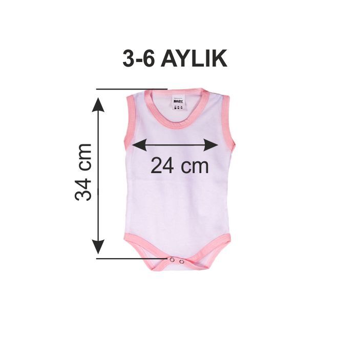 Sublimasyon Pembe Askılı Bebek Zıbını 3-6 Ay - 2