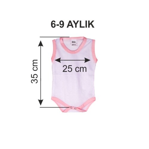 Sublimasyon Pembe Askılı Bebek Zıbını 6-9 Ay - (1)