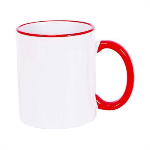 Sublimasyon Sapı Kırmızı Renkli İthal Kupa - 