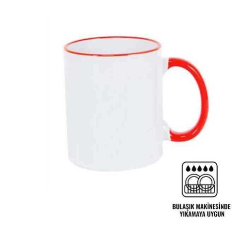 Sublimasyon Sapı Turuncu Renkli İthal Kupa - 