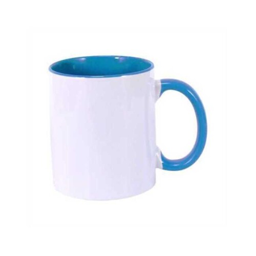 Sublimasyon Sapı ve İçi Renkli Kupa Mavi - Mega - (1)