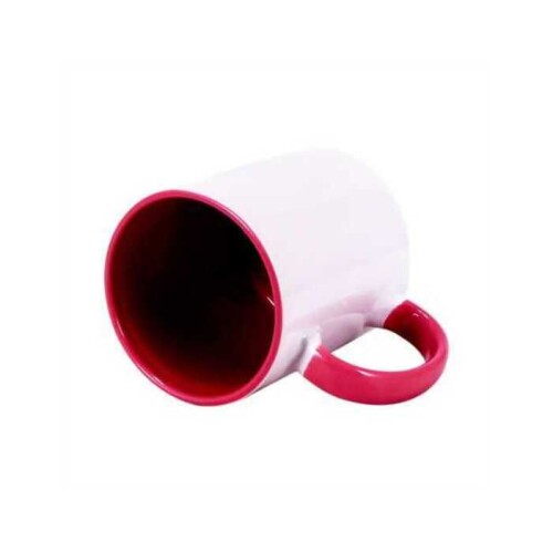 Sublimasyon Sapı ve İçi Renkli Kupa Pembe - Mega - 3