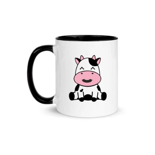 Sublimasyon Sapı ve İçi Renkli Kupa Siyah - Mega - (1)