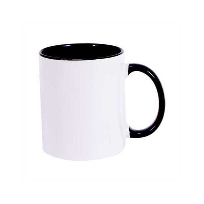 Sublimasyon Sapı ve İçi Renkli Kupa Siyah - Mega - 3