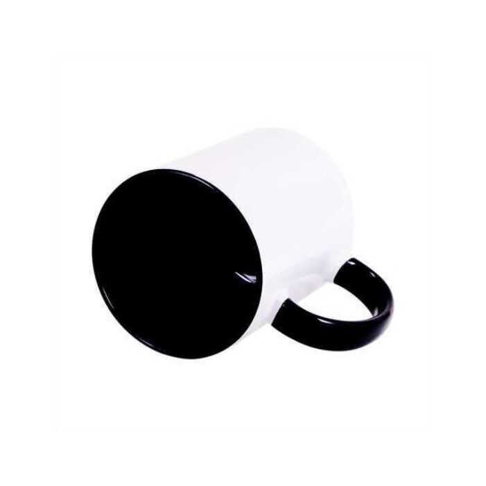 Sublimasyon Sapı ve İçi Renkli Kupa Siyah - Mega - 4