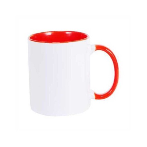 Sublimasyon Sapı ve İçi Renkli Kupa Turuncu - Mega - (1)