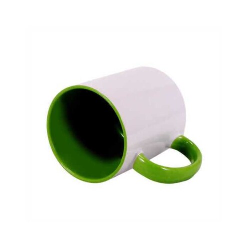 Sublimasyon Sapı ve İçi Renkli Kupa Yeşil - Mega - (1)