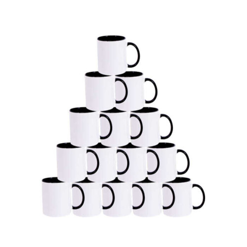 Sublimasyon Sapı ve İçi Siyah Mega Kupa Kutusuz - (1)