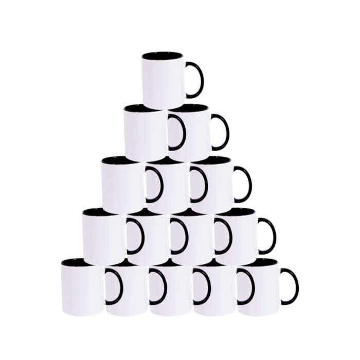 Sublimasyon Sapı ve İçi Siyah Mega Kupa Kutusuz - 2