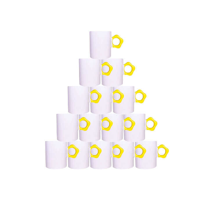 Süblimasyon Sarı Çiçek Saplı Kupa UC Kutusuz - 2